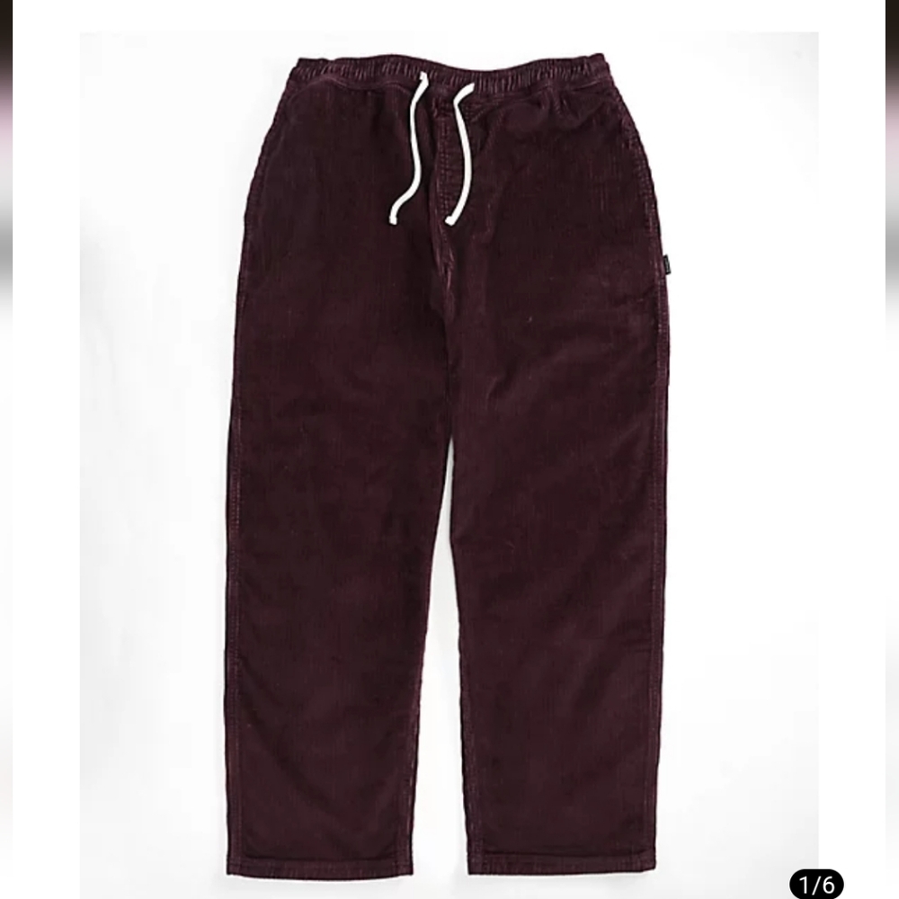 NWT Element Chillin Wine Corduroy Pants